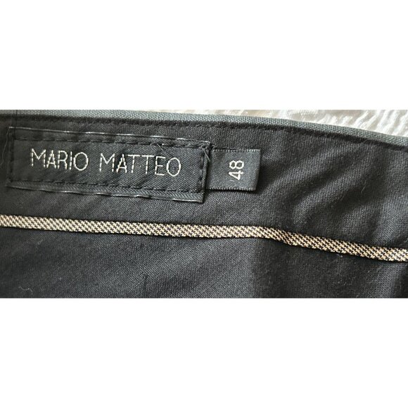 MARIO MATTEO Cotton Linen Casual Pants Cotton Chino Khaki Made in Italy Size 32 - Picture 5 of 8